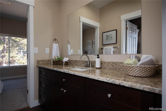 bathroom with vanity