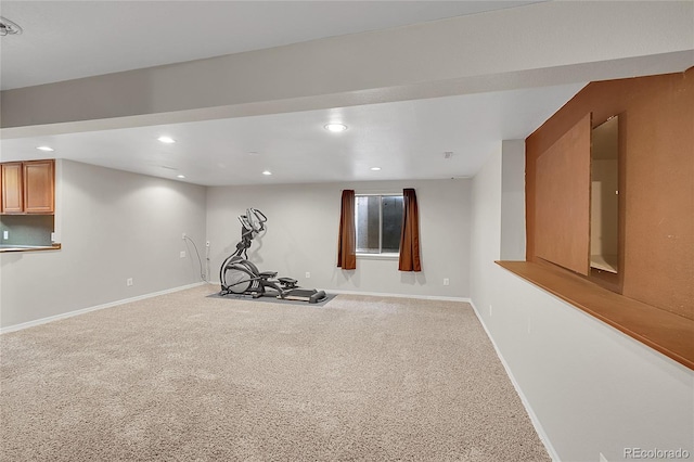 3163 E 133rd Ave, Thornton, CO 80241 - exercise area with carpet floors and recessed lighting