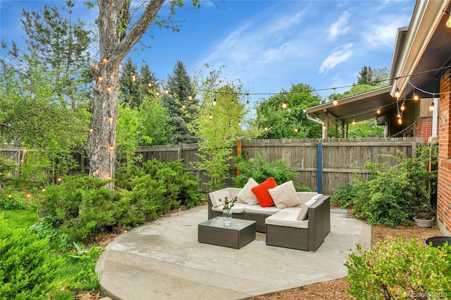 12355 E Arkansas Pl, Aurora, CO 80012 - view of patio with a fenced backyard and an outdoor living space