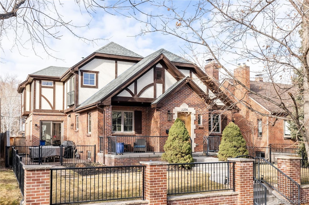 view of english style home