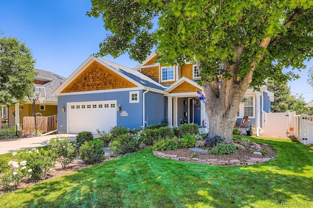 930 Kearney St, Denver, CO 80220 - view of front of property with stucco siding, an attached garage, and concrete driveway
