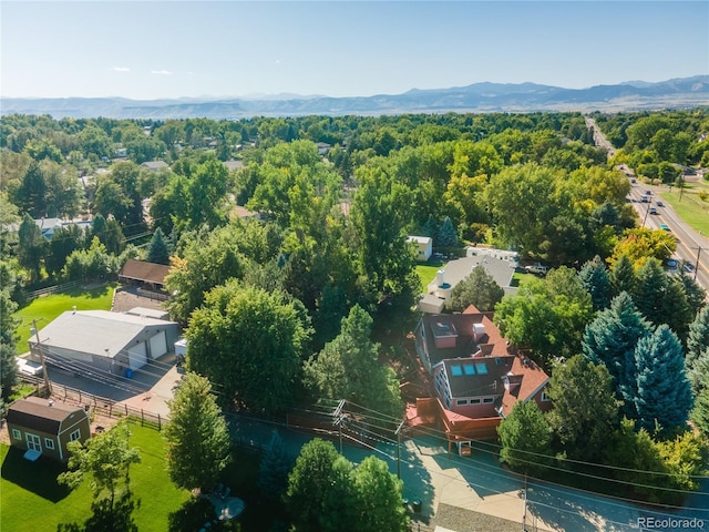 aerial view featuring a mountain view