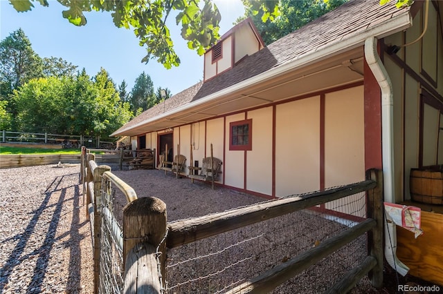 view of horse barn