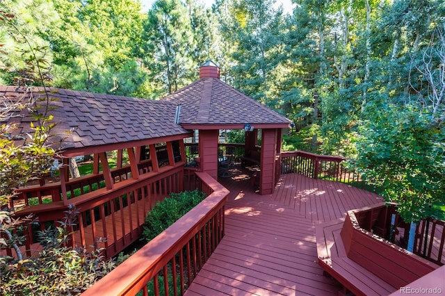 view of wooden terrace