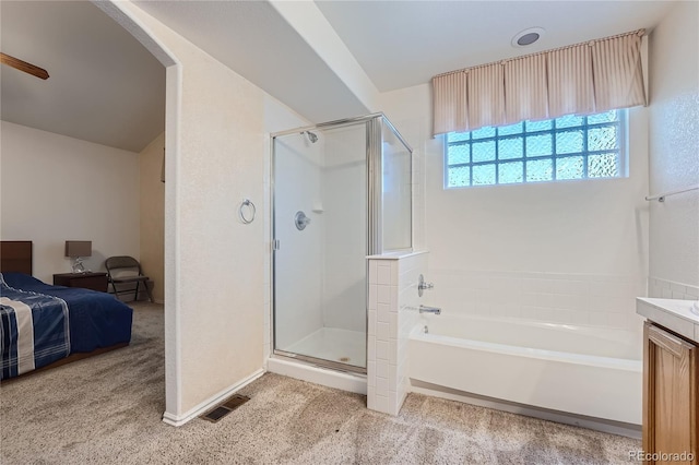 18872 E Prentice Pl, Centennial, CO 80015 - full bathroom with a shower stall, a garden tub, ensuite bathroom, and vanity