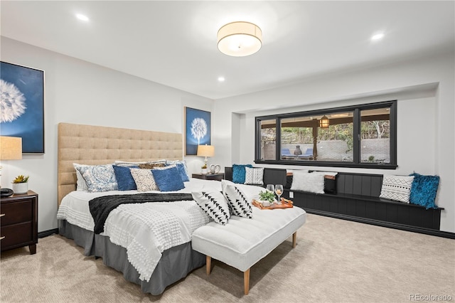 view of carpeted bedroom