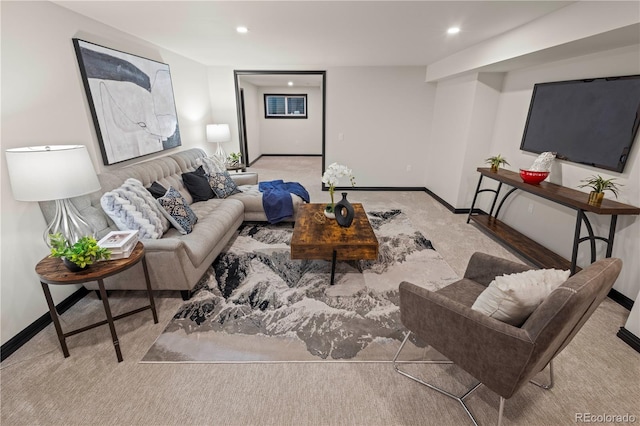 view of carpeted living room