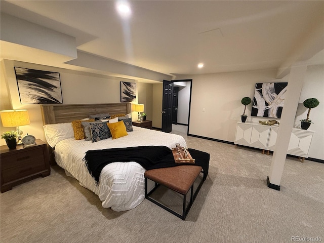 view of carpeted bedroom