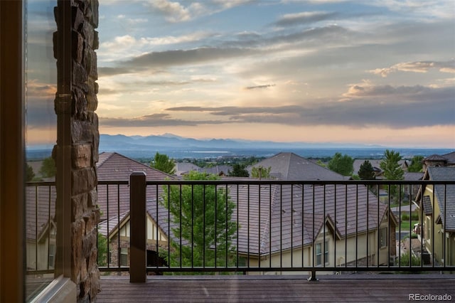 view of deck at dusk