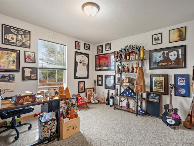 view of carpeted office