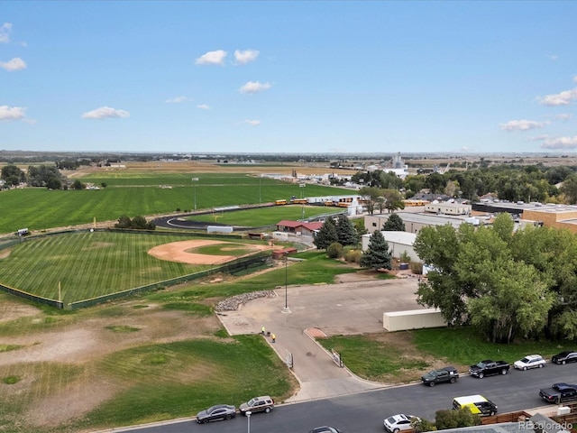 aerial view featuring a rural view