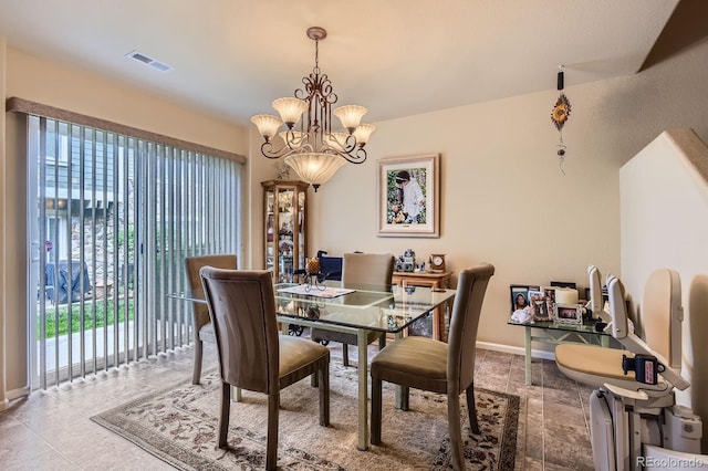 12835 Mayfair Way Unit C, Englewood, CO 80112 - dining area with a chandelier and baseboards