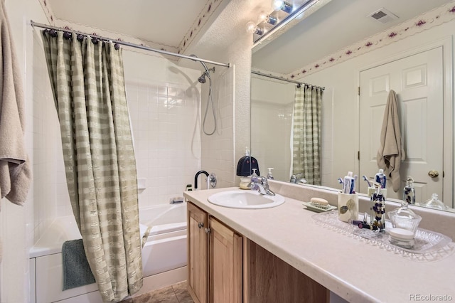 12835 Mayfair Way Unit C, Englewood, CO 80112 - bathroom with shower / bathtub combination with curtain and vanity
