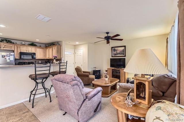 12835 Mayfair Way Unit C, Englewood, CO 80112 - living room with recessed lighting and ceiling fan