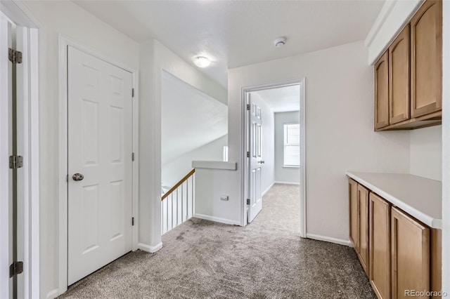 20000 E Mitchell Pl Unit 35, Denver, CO 80249 - hall featuring carpet flooring, an upstairs landing, and baseboards