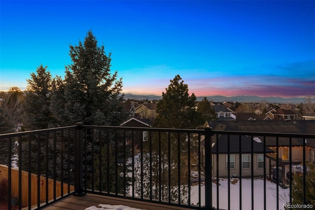 view of deck at dusk