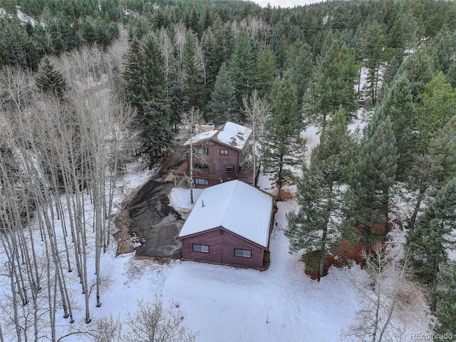 view of snowy aerial view