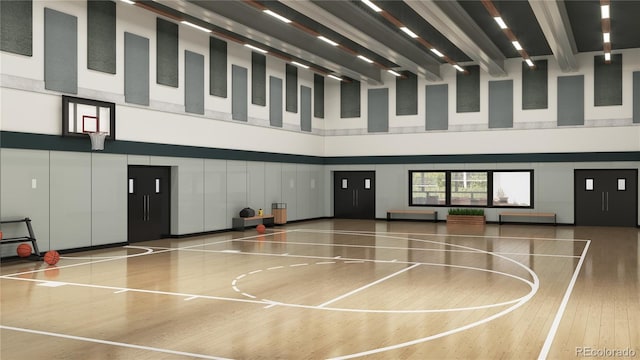 view of basketball court with community basketball court