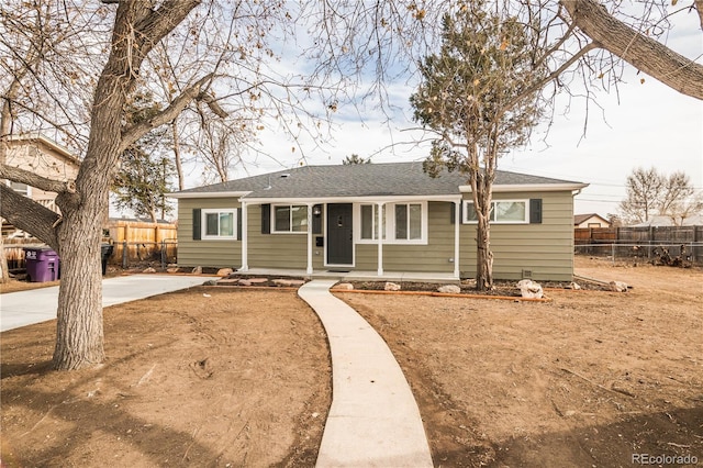 view of ranch-style home