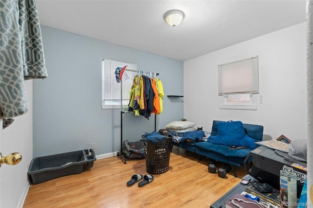 interior space with wood-type flooring