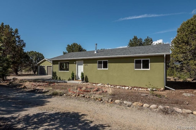 31252 County Road 384a, Buena Vista, CO 81211 - ranch-style home featuring stucco siding, a garage, and driveway