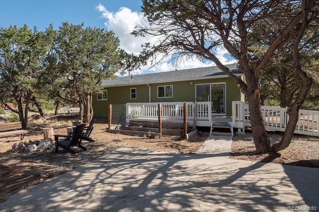 31252 County Road 384a, Buena Vista, CO 81211 - back of property with a wooden deck and stucco siding
