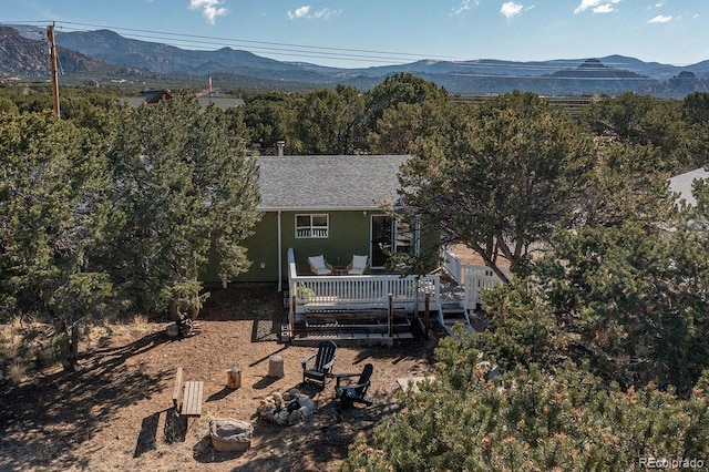 31252 County Road 384a, Buena Vista, CO 81211 - back of house with a deck with mountain view and stucco siding