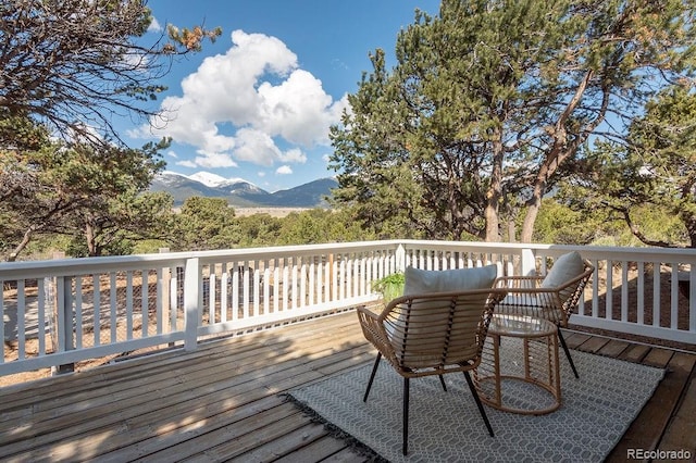 31252 County Road 384a, Buena Vista, CO 81211 - wooden terrace with a mountain view