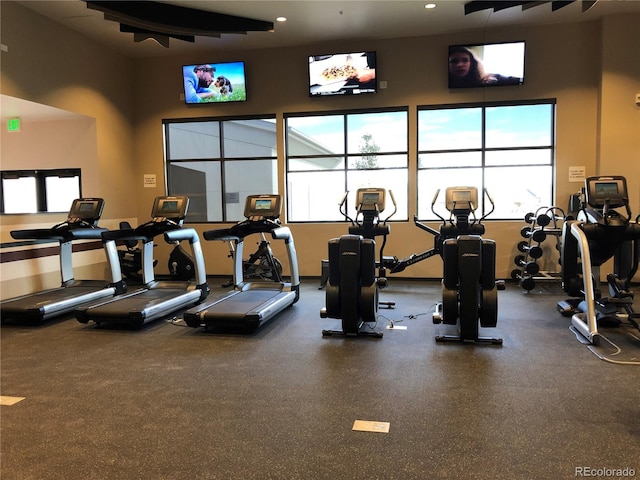 view of workout area