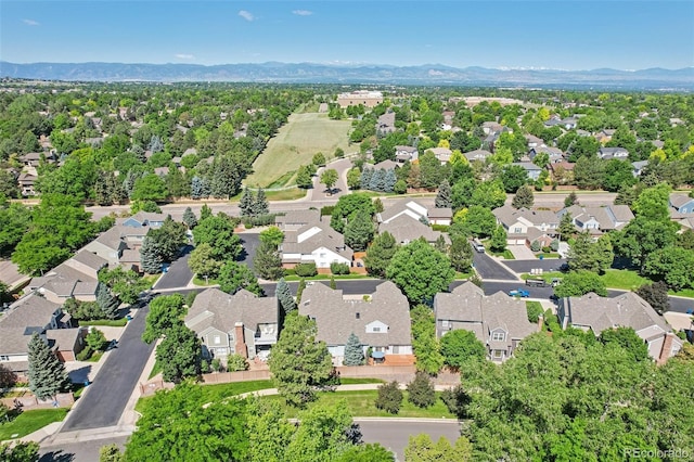 7664 S Ivanhoe Way, Centennial, CO 80112 - aerial perspective of suburban area with mountains