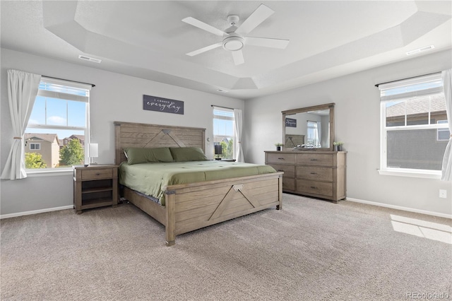 1315 Sidewinder Cir, Castle Rock, CO 80108 - bedroom featuring a raised ceiling, carpet, and baseboards