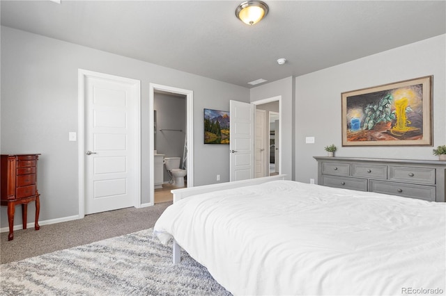 1315 Sidewinder Cir, Castle Rock, CO 80108 - bedroom with carpet, baseboards, and connected bathroom