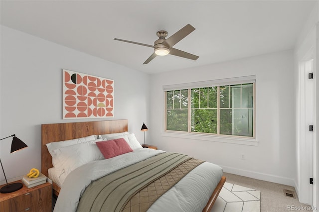 3322 W 26th Ave, Denver, CO 80211 - bedroom featuring carpet floors, baseboards, and a ceiling fan