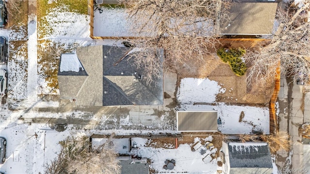 view of snowy aerial view