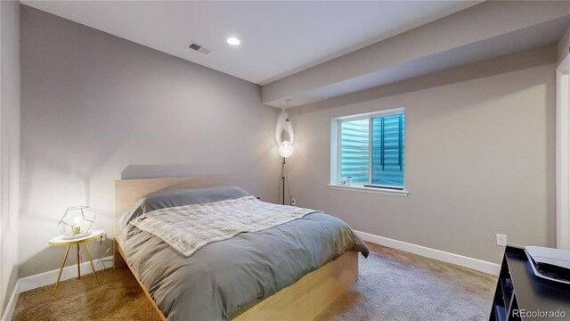 view of carpeted bedroom