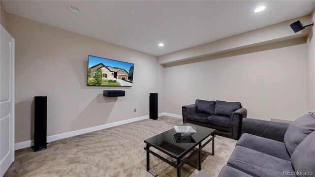 view of carpeted living room