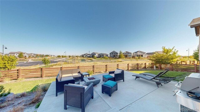 view of patio / terrace with a grill