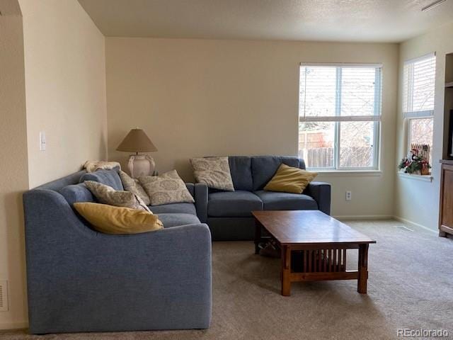 view of carpeted living room