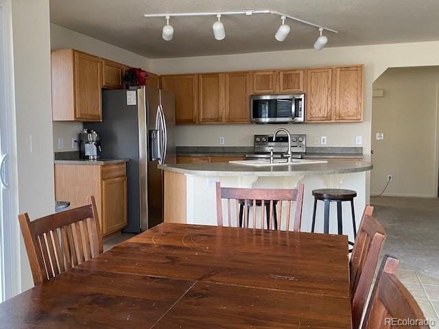 kitchen with stainless steel appliances and sink