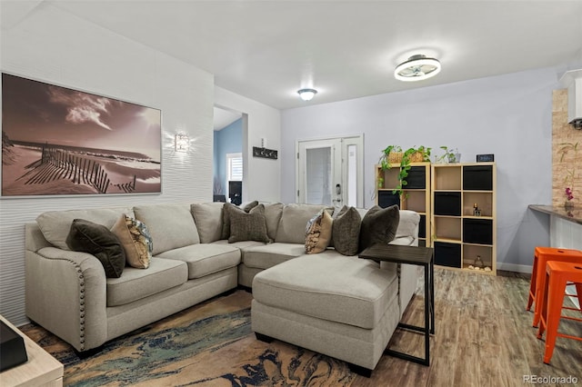 2511 S Bahama Cir Unit A, Aurora, CO 80013 - living area featuring wood finished floors and baseboards