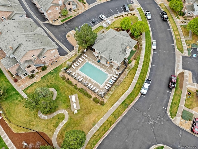 2511 S Bahama Cir Unit A, Aurora, CO 80013 - aerial overview of property's location with a pool area