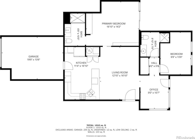 2511 S Bahama Cir Unit A, Aurora, CO 80013 - view of floor plan / room layout
