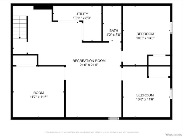 7952 Zuni St, Denver, CO 80221 - floor plan / room layout