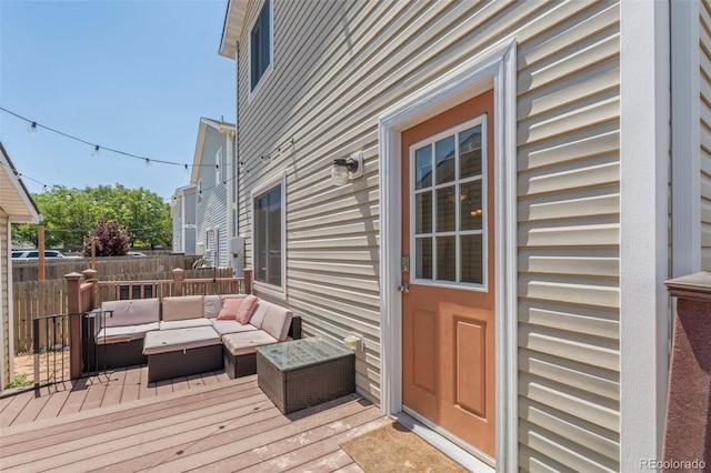 deck with outdoor lounge area