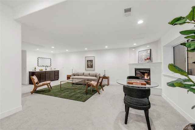 view of carpeted living room