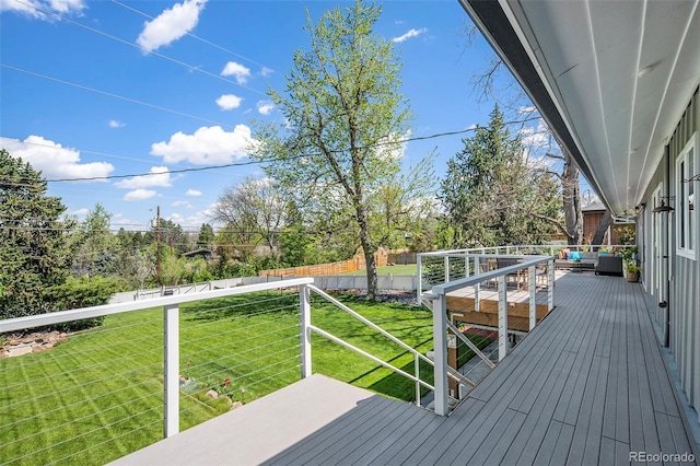 6150 S Southwood Dr, Centennial, CO 80121 - deck featuring an outdoor hangout area