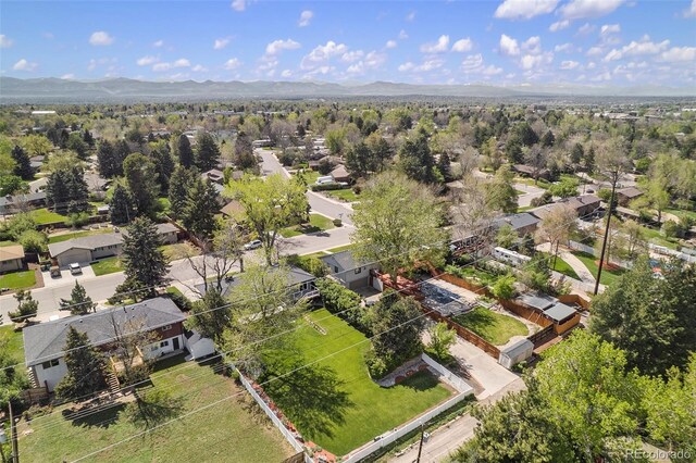 6150 S Southwood Dr, Centennial, CO 80121 - aerial view of residential area featuring a mountainous background