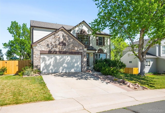 19817 E Prentice Ave, Centennial, CO 80015 - traditional-style home with stone siding, a garage, and concrete driveway