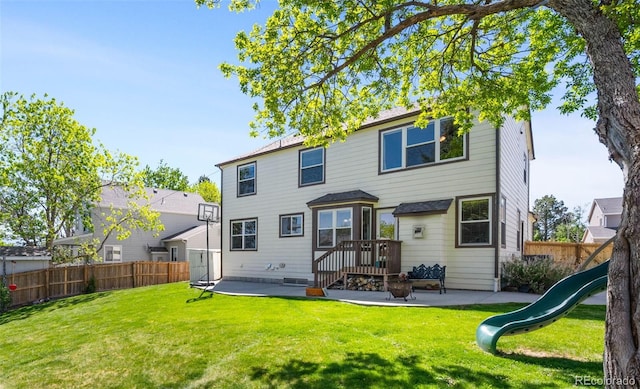 19817 E Prentice Ave, Centennial, CO 80015 - rear view of property featuring a patio and a playground