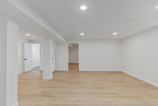 41 Eagle Dr, Littleton, CO 80123 - finished below grade area featuring recessed lighting, baseboards, and light wood-style floors